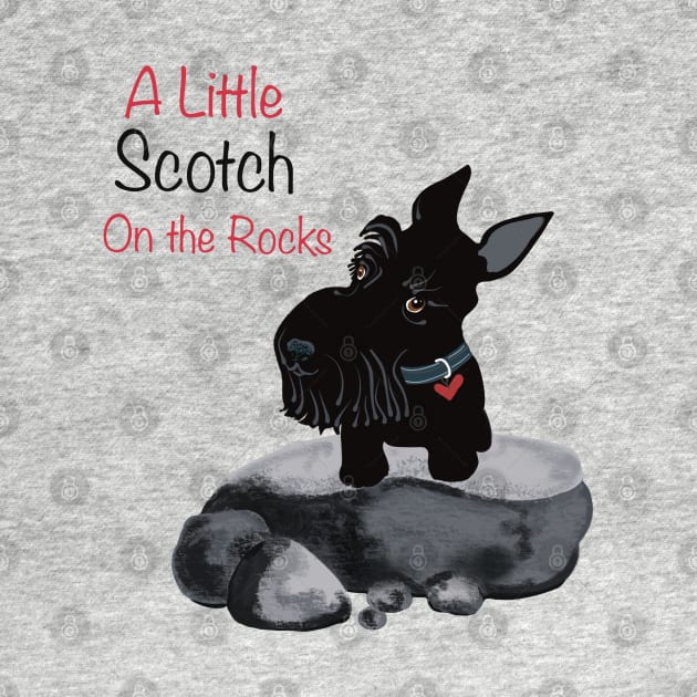 A Little Scotch on the Rocks Scottie Dog by Janpaints